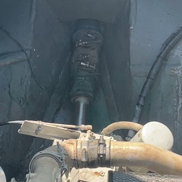 Shaft and fittings in an engine bay